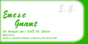 emese gnamt business card